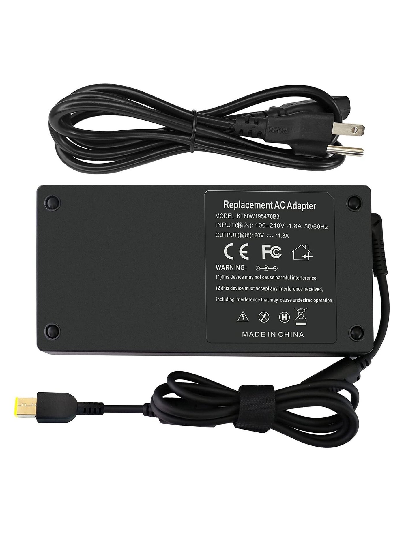 230W Slim Tip AC Adapter Charger Replacement for Lenovo. Legion Y540-15IRH Y540-17IRH 5Pro-16 5-17IMH05H 4X20E75111 GX20L29347 ThinkPad P50 P51 P52 P53 P70 P71 P72 P73 Legion 5 Gaming Laptop