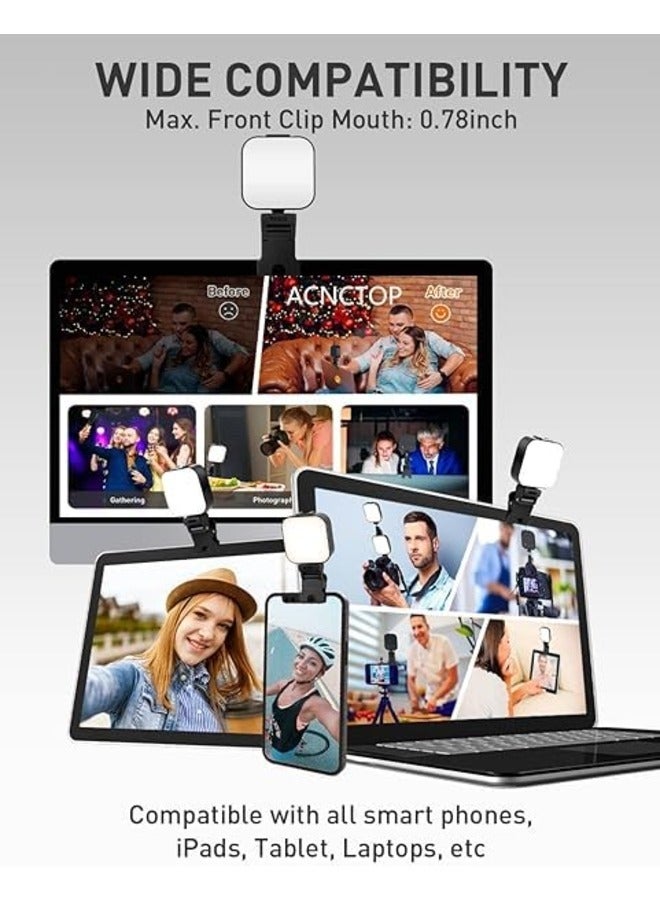 LED Selfie Light - 3 Lighting Mode Mini Portable Clip on Fill Lights for iPhone, Cell Phone, Laptop, TikTok, Selfie, Video Conference, Camera  - Image 3