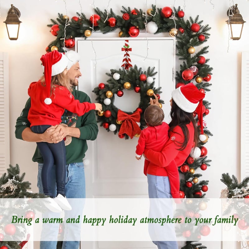 KEDONCHEN 2 Pack Wreath Hangers for Front Door,Christmas Decoration Metal Over The Door Wreath Hanger Ornament,Candy Cane Wreath Hanger - Image 2