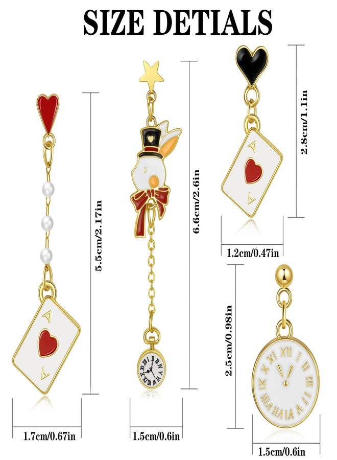 Wullina Queen of Hearts Earrings,Queen of Heart Costume Women Accessories Outfit (Queen of Hearts) - Image 2