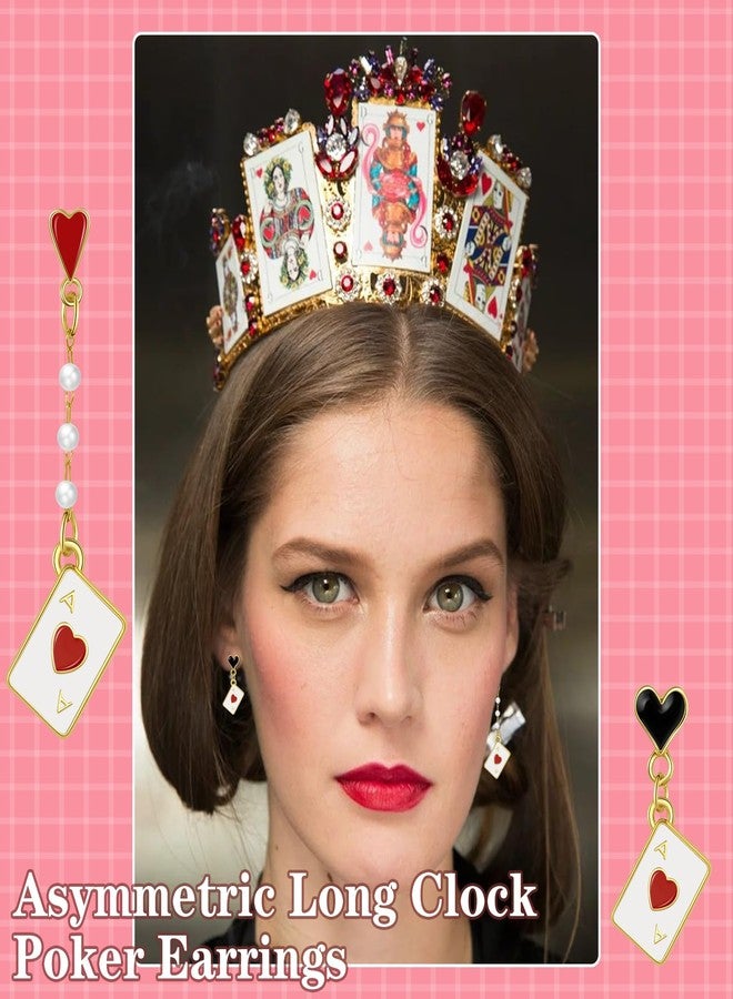 Wullina Queen of Hearts Earrings,Queen of Heart Costume Women Accessories Outfit (Queen of Hearts) - Image 4