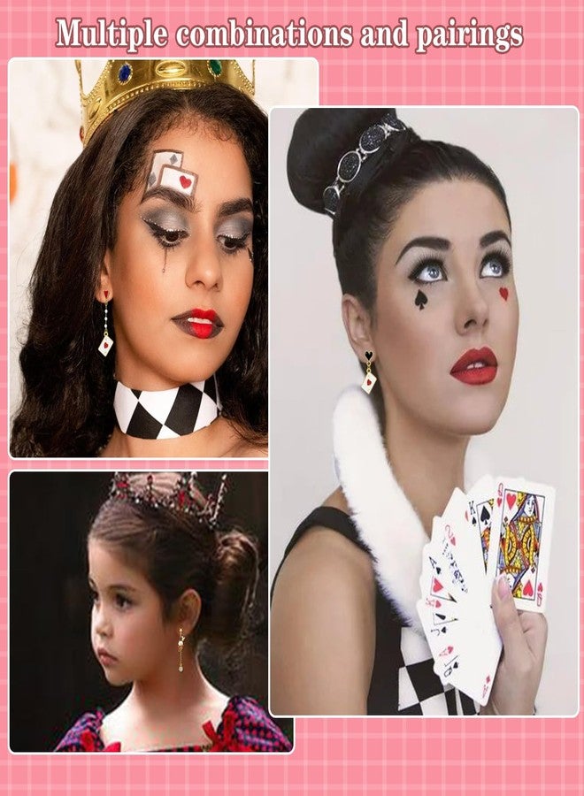 Wullina Queen of Hearts Earrings,Queen of Heart Costume Women Accessories Outfit (Queen of Hearts) - Image 5