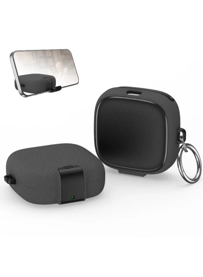 Compatible with Huawei FreeArce Case with Phone Stand,Full Drop Protection Automatic Snap Switch Design with Cleaner Kit -Black - Image 1