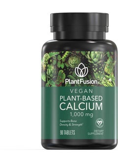 PlantFusion Vegan Calcium Premium Plant Based Calcium (1000Mg) Sourced From Icelandic Red Algae Plus Magnesium D3 K2 And Boron 90 Vegan Tablets  - Image 1