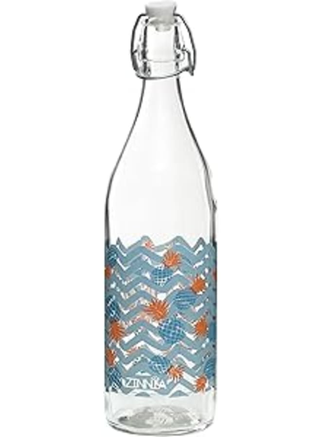 Zinnia Summer Ananas 1L Water Bottle - Image 1