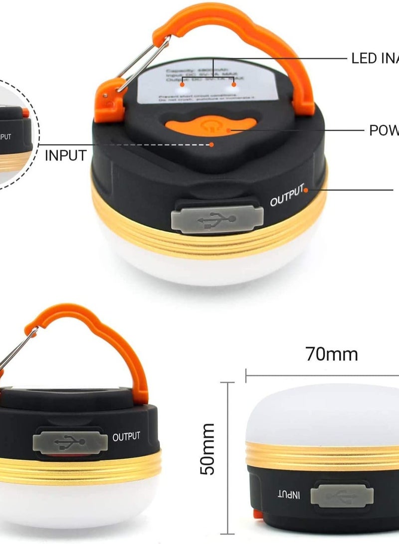 LED Camping Lantern, Rechargeable  Portable Tent Light, 300LM,3 Light Modes,1500mAh Power Bank,with Magnet Base,Electric Lantern Flashlight for Camping/Hiking/Fishing/Hurricane/Emergency - Image 3