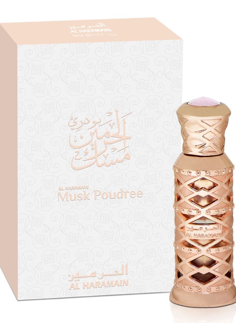 Al Haramain Musk Poudree Perfume Oil 12ml - Image 1