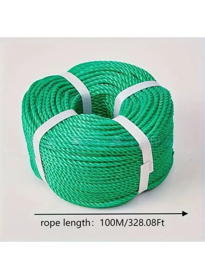 Green Plastic Rope 328ft 100m Multiple Thicknesses for Laundry Outdoor Bundling - Image 5