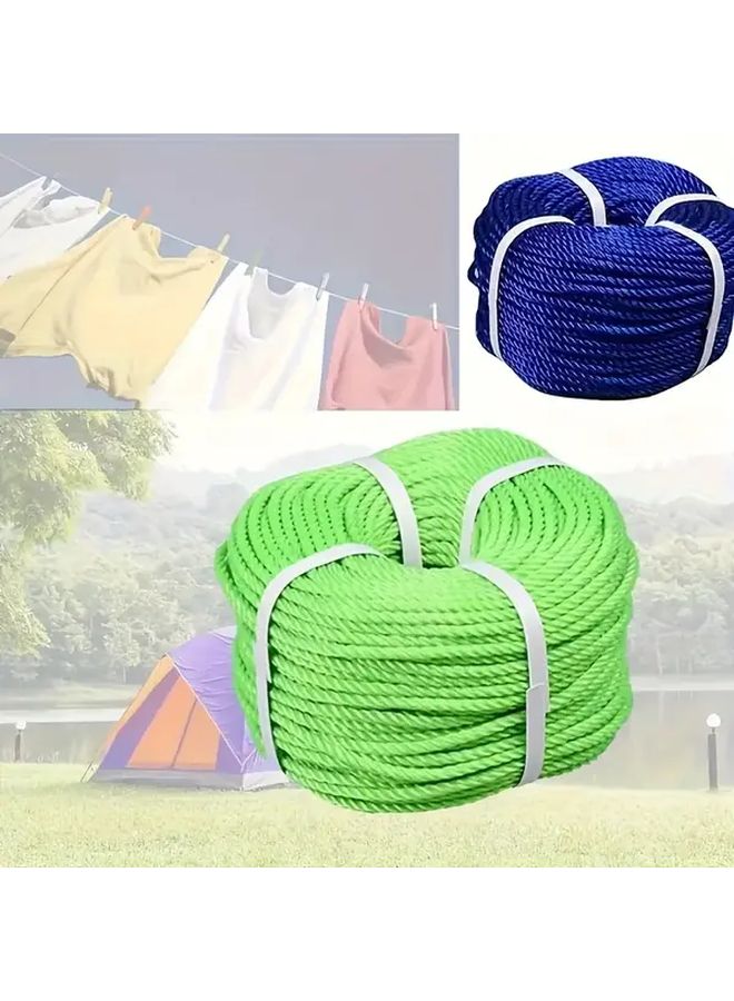 Green Plastic Rope 328ft 100m Multiple Thicknesses for Laundry Outdoor Bundling - Image 3