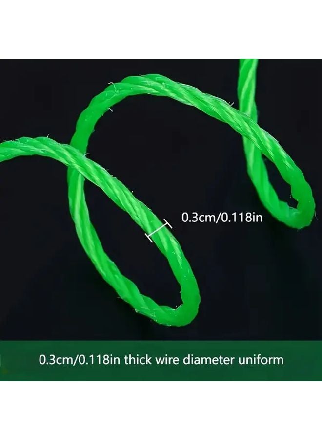 Green Plastic Rope 328ft 100m Multiple Thicknesses for Laundry Outdoor Bundling - Image 4