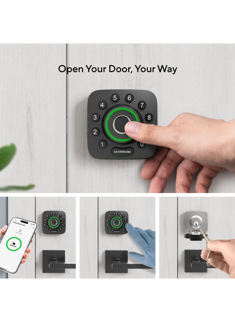ULTRALOQ ULTRALOQ World's First Z-Wave Smart Lock with Fingerprint ID, Z-Wave Door Lock, Works with Z-Wave Plus, Home Assistant, Compatible with SmartThings, Hubitat etc, WiFi Bridge Included, U-BOLT-PRO-ZWAVE  - Image 3