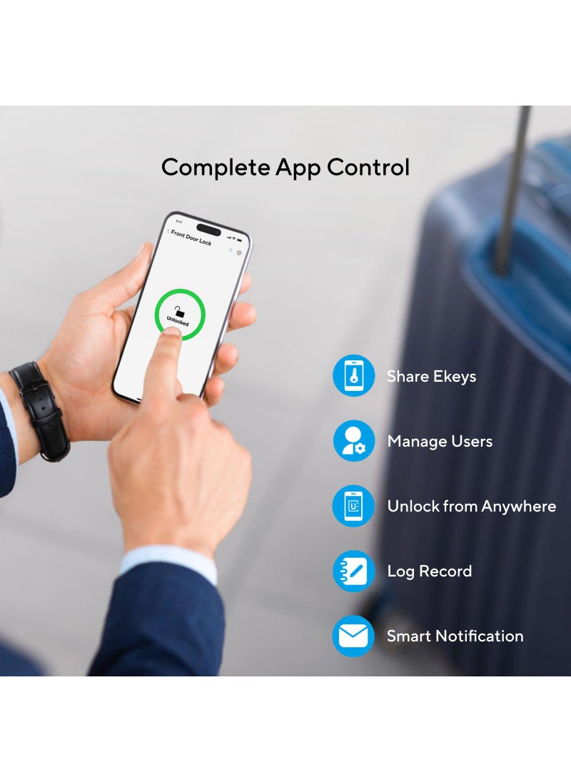 ULTRALOQ ULTRALOQ World's First Z-Wave Smart Lock with Fingerprint ID, Z-Wave Door Lock, Works with Z-Wave Plus, Home Assistant, Compatible with SmartThings, Hubitat etc, WiFi Bridge Included, U-BOLT-PRO-ZWAVE  - Image 4