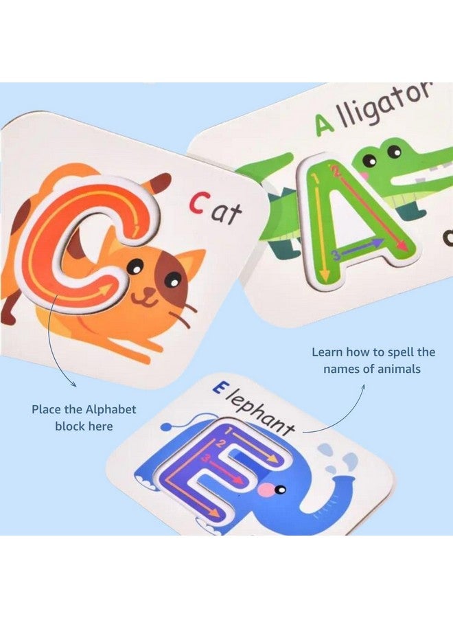 Cubelelo Letter Matching Card Game | Learn Phonics with Wooden Alphabets and Flash Cards |Educational Development Preschool Montessori Creative Learning Toy for Kids Boys Girls Ages 3 to 7 Years - Image 5