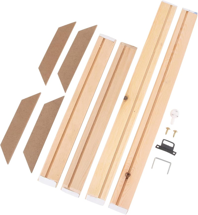 GALPADA DIY Photo Frame Kit Solid Wood Wall Art Frame for Oil Paintings and Desktop Photo Holder Easy Assembly for Home Office Decor - Image 1