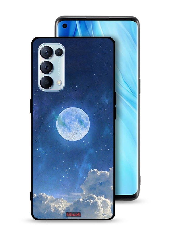 Tolwak Oppo Reno5 Pro 5G Protective Case Cover Moon Clouds  - Image 1