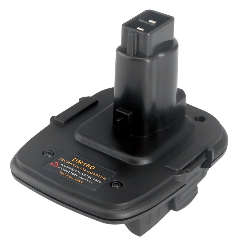 محول البطاريات: محول بطاريات الليثيوم السوداء 20 فولت/18 فولت بميناء USB - ملحق أدوات طاقة لاستخدام في مواقع العمل مع فترة تشغيل موسعة وتثبيت سهل لشحن المعدات الإلكترونية - Image 1