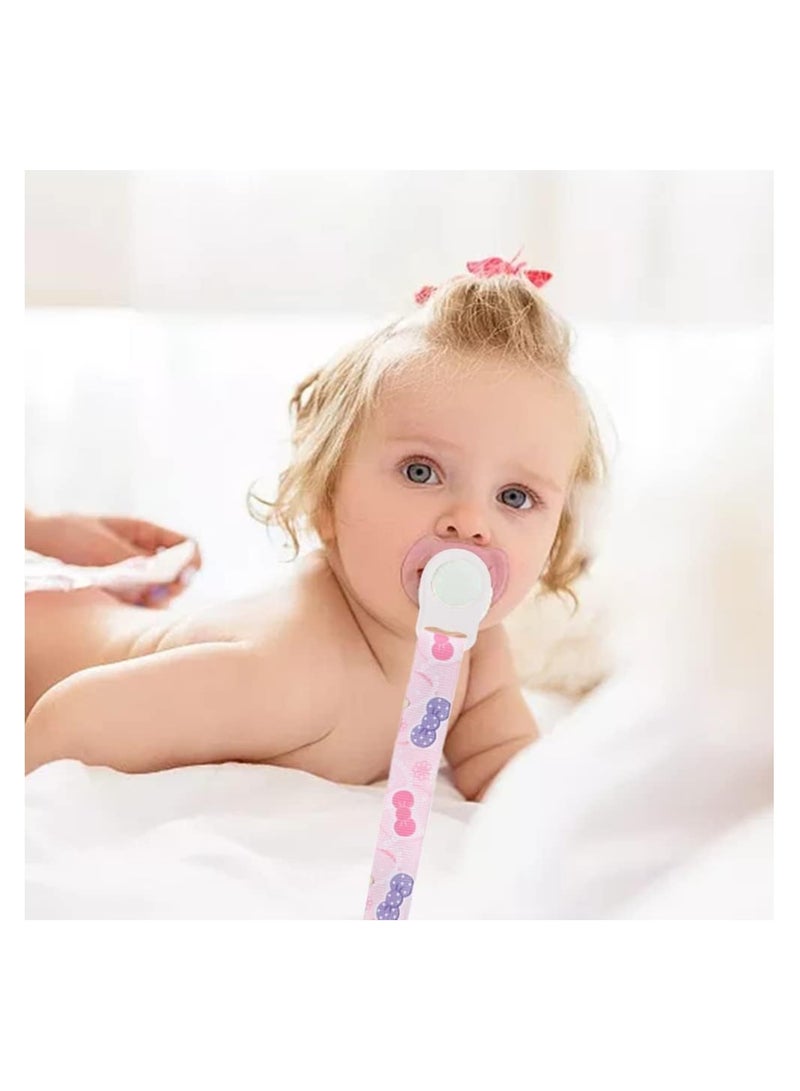 Silicone Dummy Clips Adapter, 6 pcs Baby Pacifier Chain with 6 pcs Adapters, Silicone Ring Adapter, Baby Pacifier Holder Soother Clip Chain Straps - Image 3