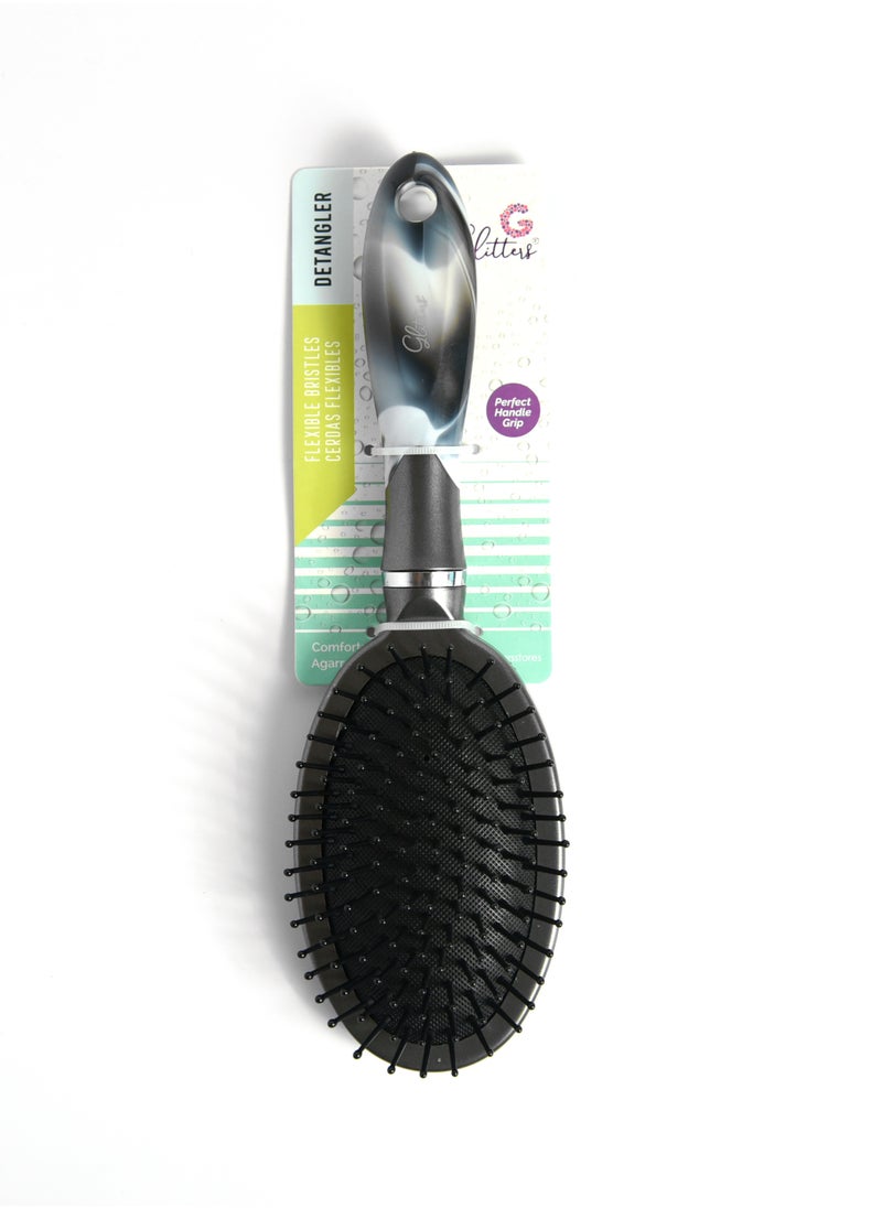 Glitters - Hair Brushes for Men Women, Hole Design Hair Blow Drying Styling Brush Curve Brush Barber Brush for Long, Thick, Thin, Curly Hair, Slicked-back Hair - Image 1