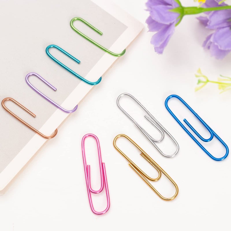 SOTMALTK Paper Clips, 240pcs Medium Size Colored, PaperClips Assorted Colors, Paper Clips for Paperwork Office School and Personal Use - Image 2