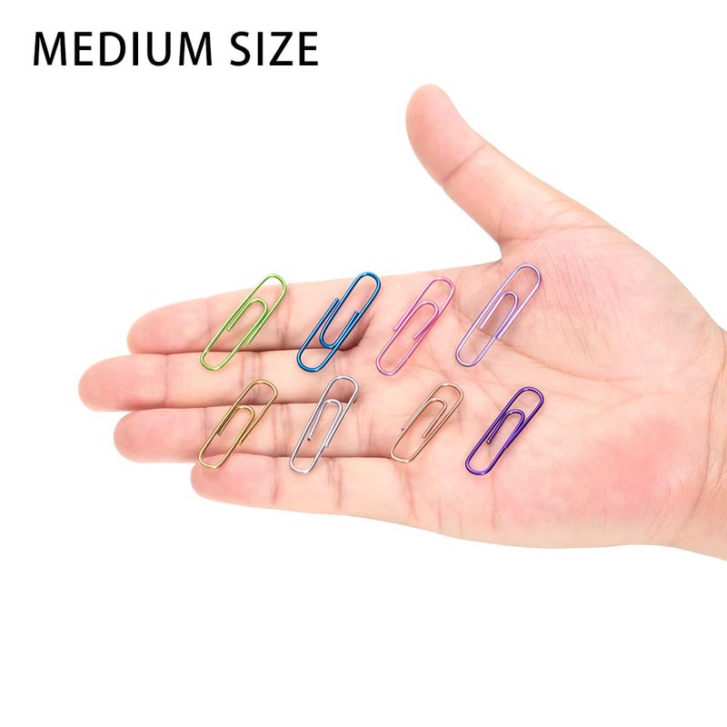 SOTMALTK Paper Clips, 240pcs Medium Size Colored, PaperClips Assorted Colors, Paper Clips for Paperwork Office School and Personal Use - Image 3