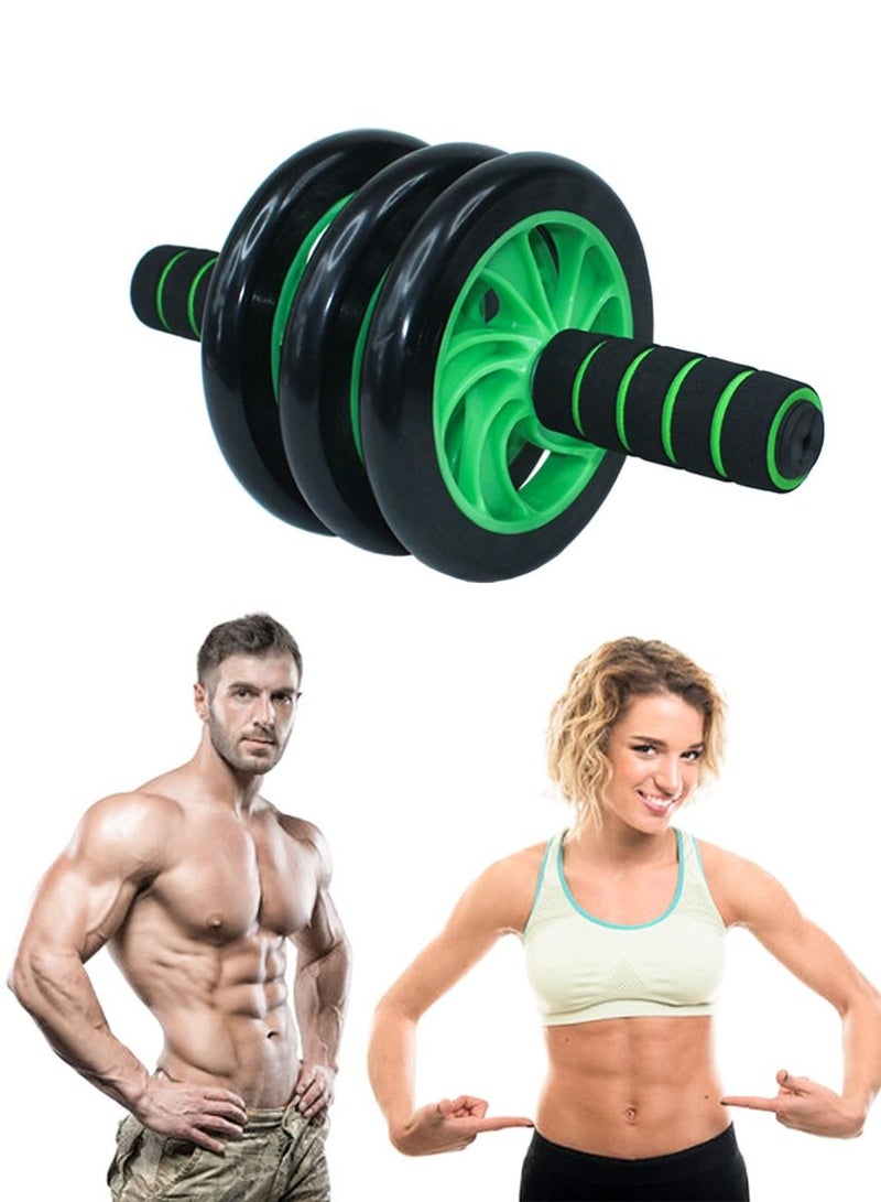 QUTOOB Abdominal Wheel With 3 Wheels, Abs Workout Equipment For Abdominal And Core Strength, It Tone Arms, Shoulders, Chest, Wrists, Back, Burns Fat And Calories, Gym And Home Workout Equipment  - Image 1