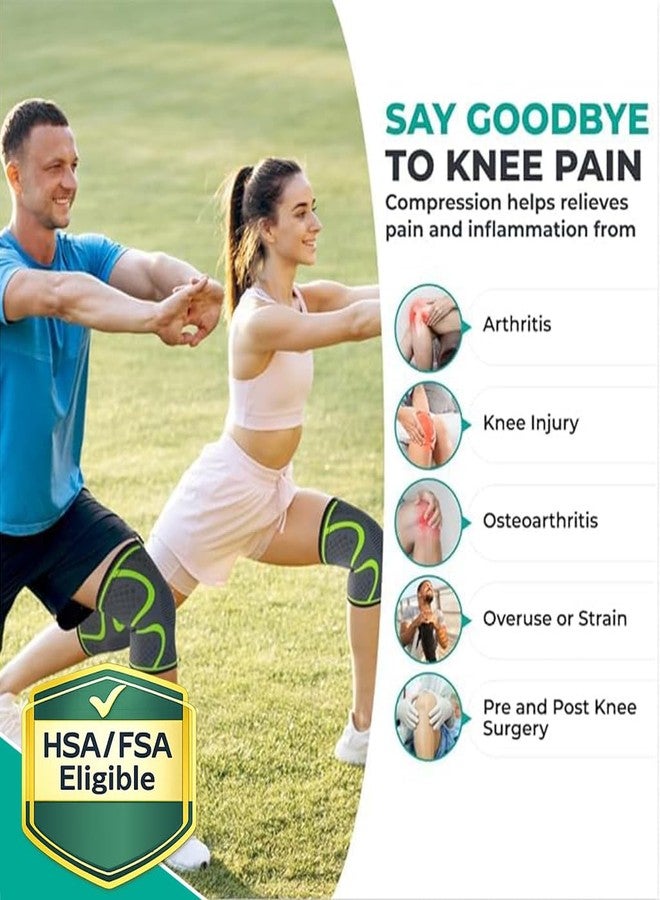 MODVEL Knee Support Set for Men and Women - Stable Support for Sports, Training, Fitness, Hiking, Everyday Use - Comfortable, Skin-friendly, Breathable Bandage Made of Soft Nylon Latex Fabric - Image 2