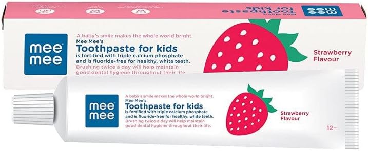 Mee Mee Fluoride-Free Strawberry Toothpaste for Kids - 70g - Image 1