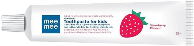 Mee Mee Fluoride-Free Strawberry Toothpaste for Kids - 70g - Image 2