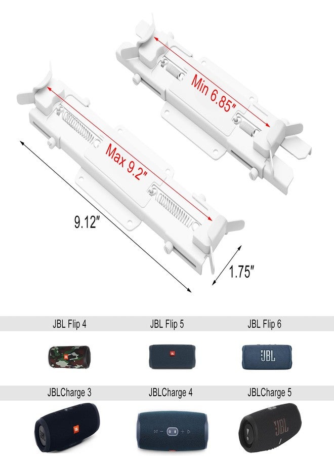 TXEsign Speaker Wall Mount for JBL Charge 4/5/Flip 5/6 - Metal Wall & Ceiling Mount Holder for Speaker 6.85-9.2 inches (White) - Image 4