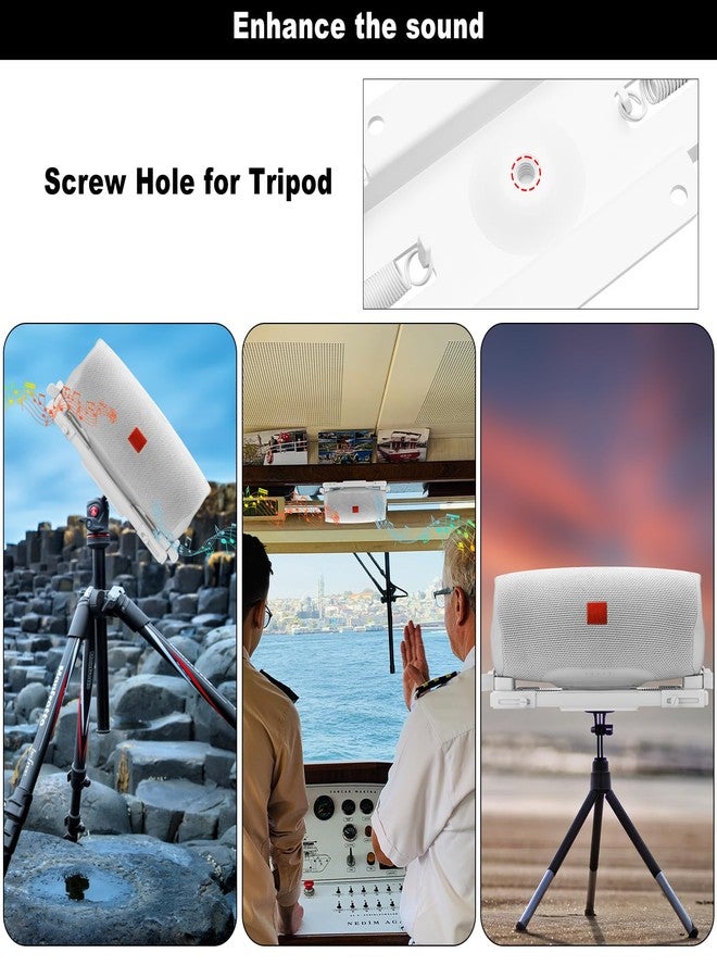 TXEsign Speaker Wall Mount for JBL Charge 4/5/Flip 5/6 - Metal Wall & Ceiling Mount Holder for Speaker 6.85-9.2 inches (White) - Image 3