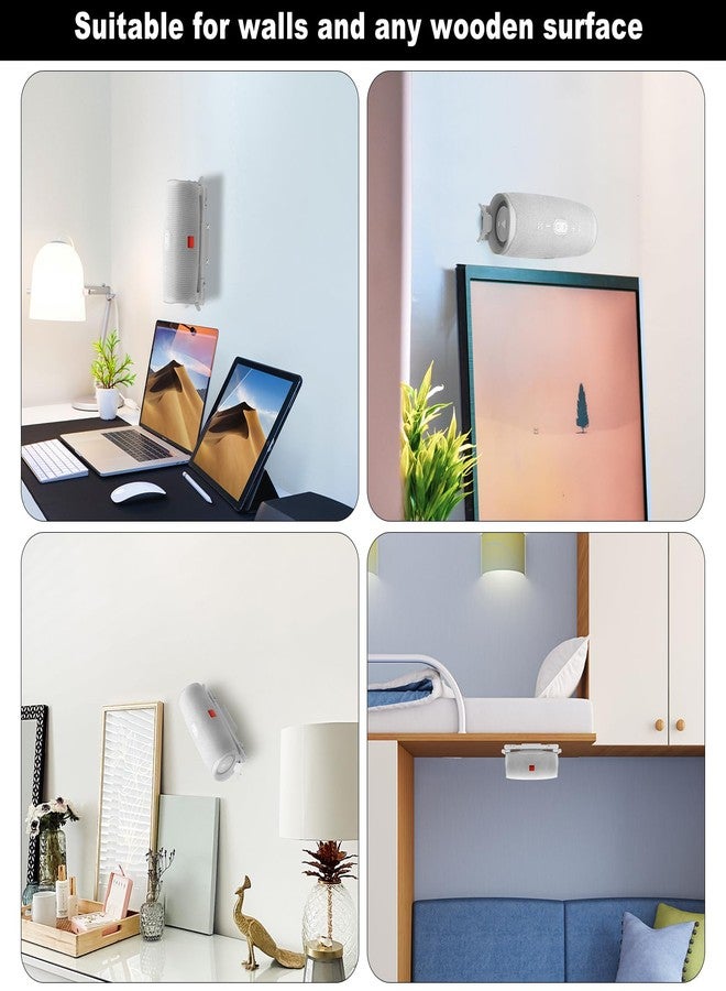 TXEsign Speaker Wall Mount for JBL Charge 4/5/Flip 5/6 - Metal Wall & Ceiling Mount Holder for Speaker 6.85-9.2 inches (White) - Image 2