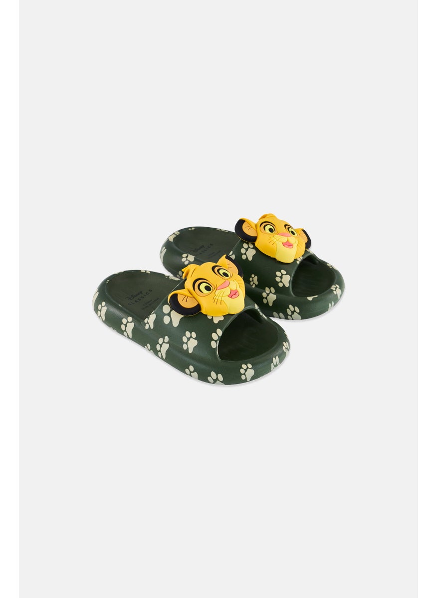 Disney Kids Boy Slip On Lion King Slides, Multicolor  - Image 1