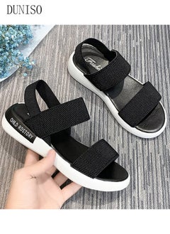 DUNISO Women's Sandals Thick Sole Slide Sandal Fashion Slip-on Sandal Low Heel Flat Sandals with Non-Slip Soles Soft Slippers Open Toe Summer Comfortable Shoe for Travel Work School Beach  - Image 5