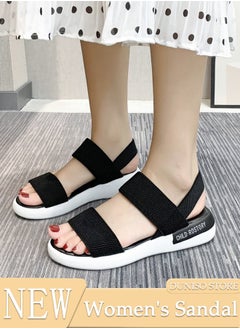 DUNISO Women's Sandals Thick Sole Slide Sandal Fashion Slip-on Sandal Low Heel Flat Sandals with Non-Slip Soles Soft Slippers Open Toe Summer Comfortable Shoe for Travel Work School Beach  - Image 1
