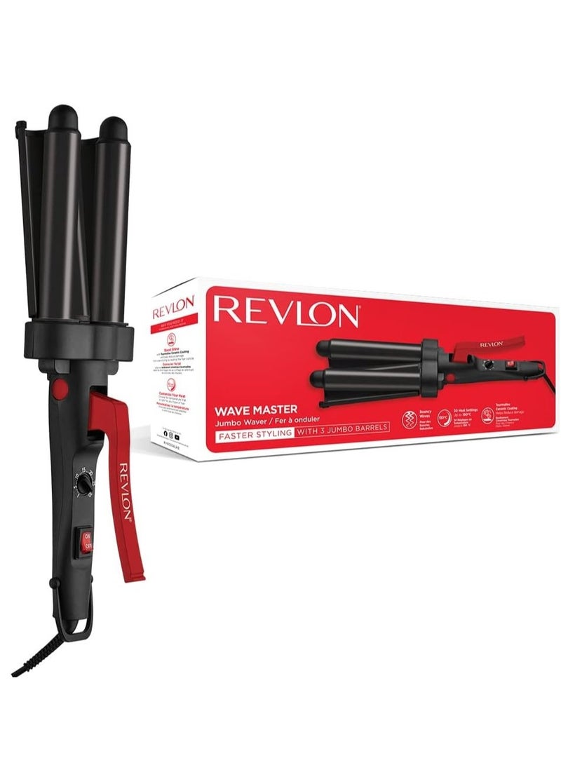 ريفلون مكواة فرد الشعر ويف ماستر جامبو لتصفيف الشعر بشكل أسرع مع 3 أسطوانات جامبو - Image 1