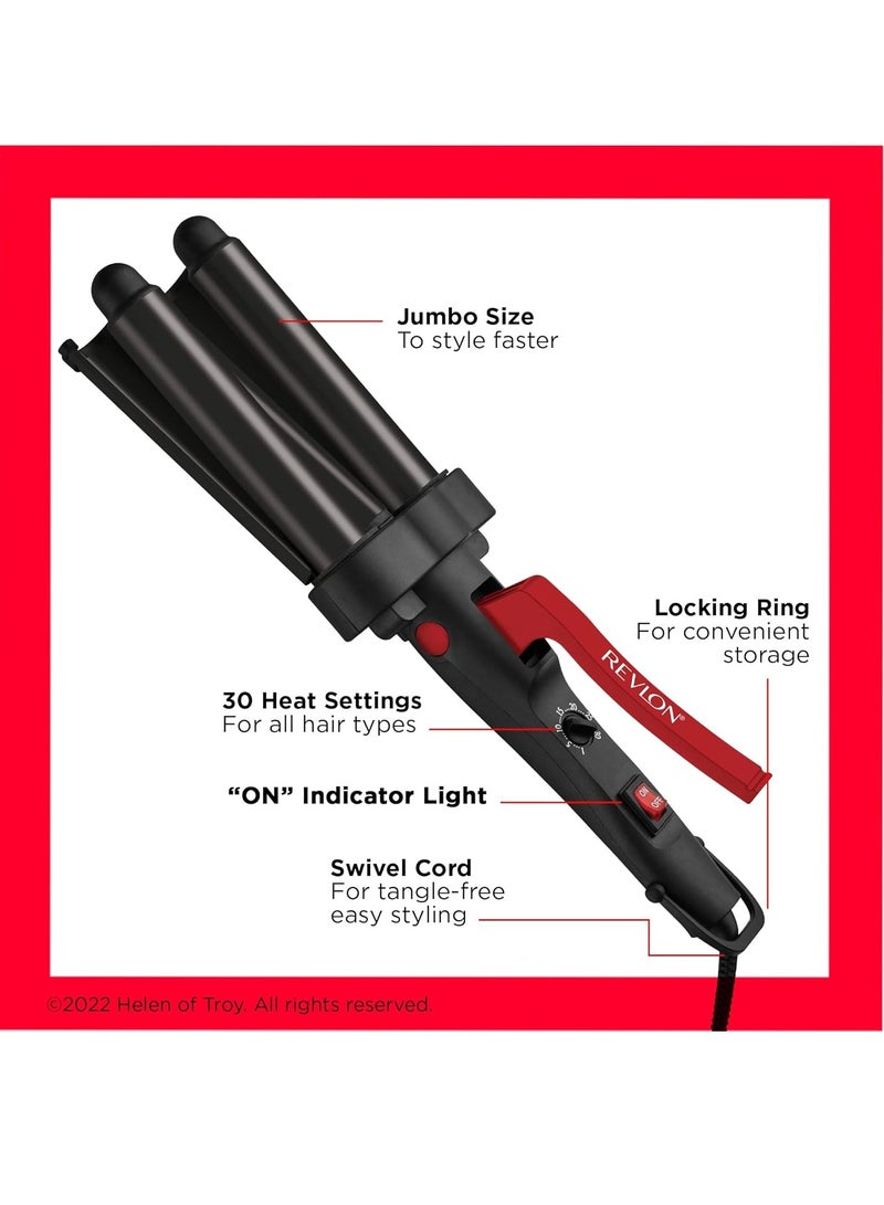 ريفلون مكواة فرد الشعر ويف ماستر جامبو لتصفيف الشعر بشكل أسرع مع 3 أسطوانات جامبو - Image 4