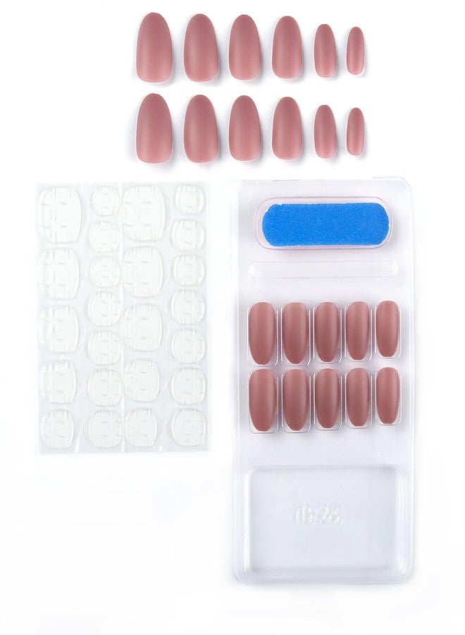 نيل ويند أظافر صناعية فرنسية قصيرة طبيعية من نايل ويند، 24 قطعة، أظافر أكريليك تغطي الظفر بالكامل، أظافر صناعية طبيعية رقيقة ومريحة للنساء والفتيات (N32، 24 قطعة - عبوة واحدة) - Image 3