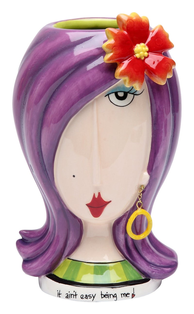 StealStreet SSCG62650 588 Inch Purple Ceramic Vase