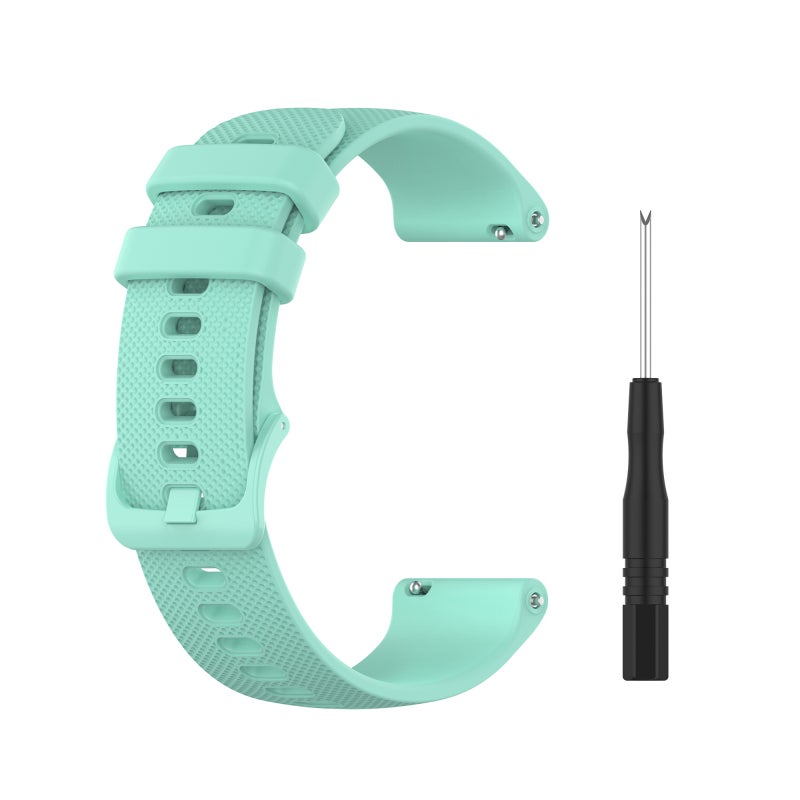 S-TOP For Garmin Forerunner 745 Small Grid Quick Release Watch Band with Screwdriver, Size: Free Size 22mm(Teal) - Image 1