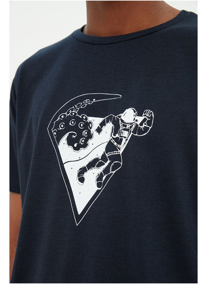trendyol - Man T-Shirt Navy - Image 1