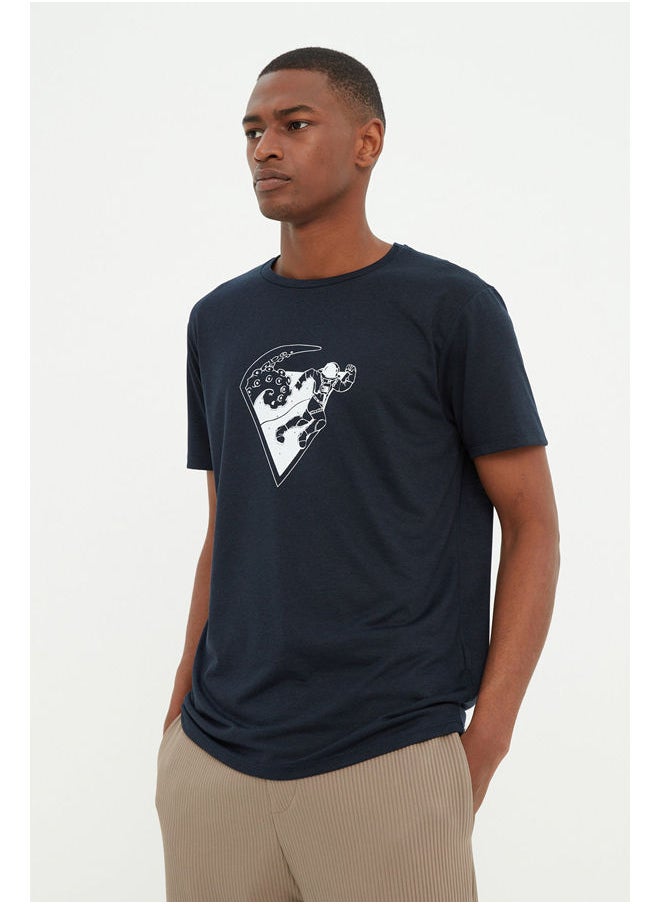 trendyol - Man T-Shirt Navy - Image 1