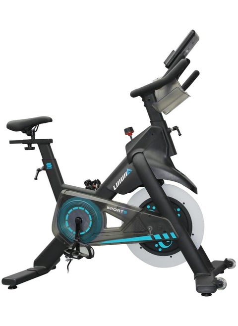 Magnetic stationary bike with a spinning wheel, weighing 13 kg, for indoor use with a maximum user weight of 150 kg, quiet fitness bike for cardio exercises with a comfortable seat, model 9302