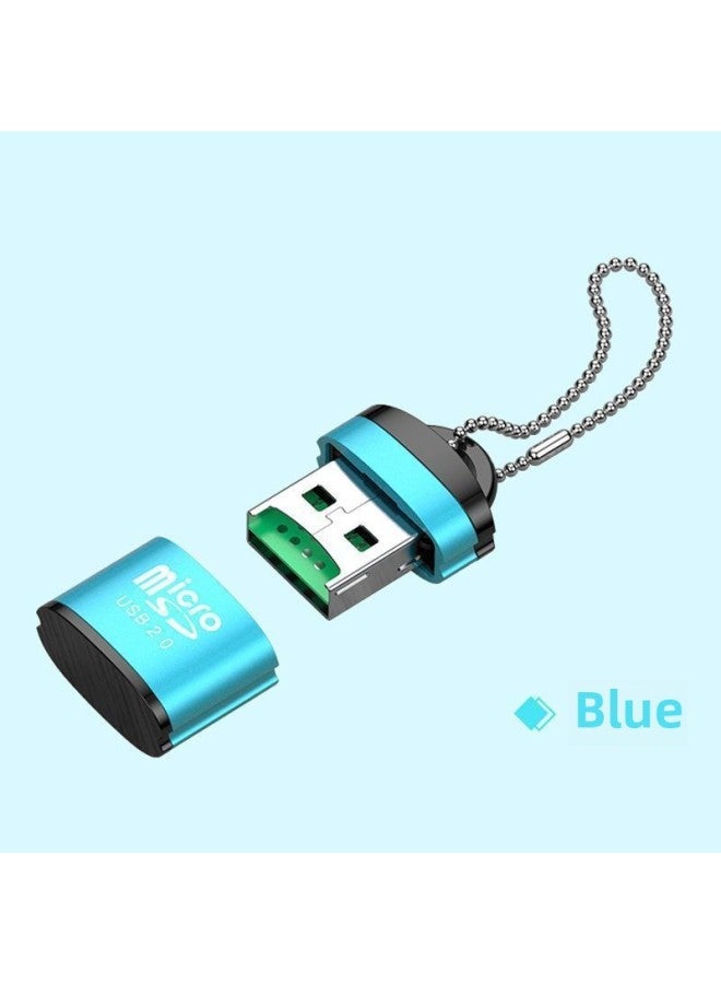 Mini Card Reader SD Card TF Card Memory Card High-speed Adapter Simple Digital Camera Universal Card Car 2.-Color:Card Reader Usb2.0 Alloy Model [blue]-Capacity:USB2.0  - Image 1