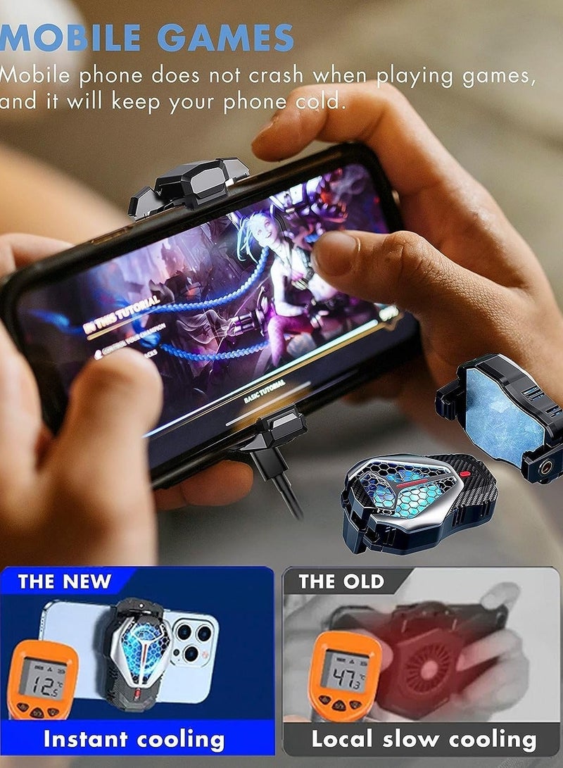 Loquat Phone Cooler,Phone Cooling Fan with Semi-Conductor Cooling Chip, Universal Cellphone Radiator for Tiktok Live Streaming, Outdoor Vlog, Mobile Gaming - Image 5