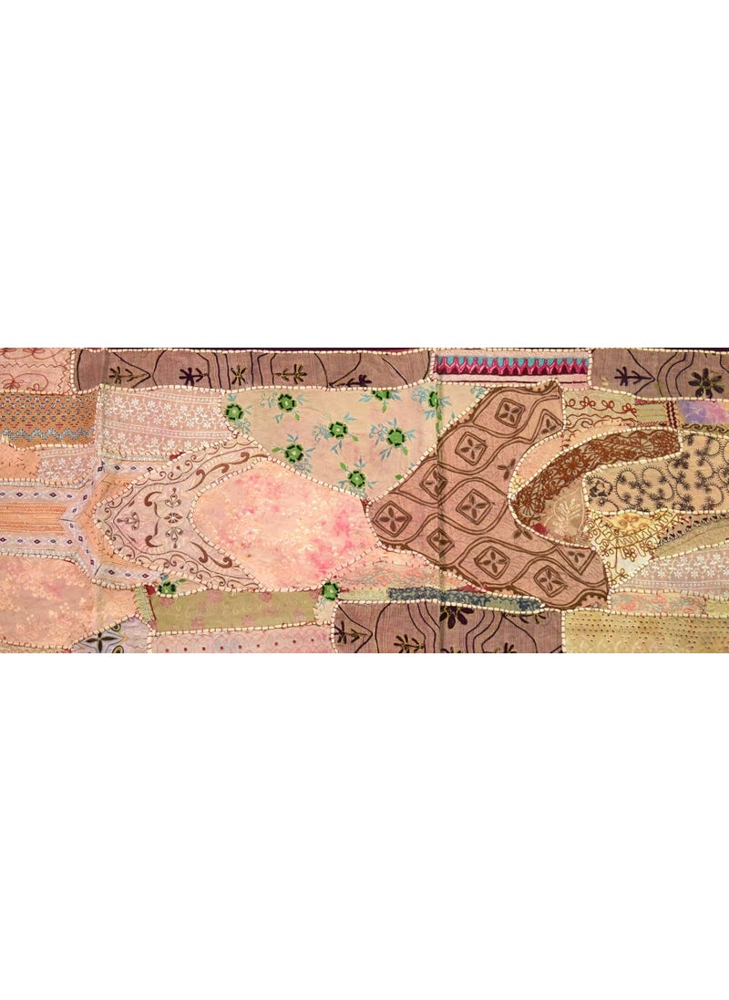 Global Art - Global Art Patchwork Old Style Beautiful Look Bed Runner/Table Runner Stunning Yoga Studio D�cor Cotton Hippie D�cor Runner Coffee Table Placemat - Image 1