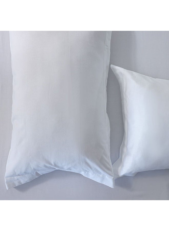 DANUBE HOME Danube Home Serene 2 Pc Cotton Pillow Case Set - White - 50x75 cm | 100% Cotton -300 Thread Count Decorative Throw Pillow Cover Set For Couch Sofa Pillows  - Image 5