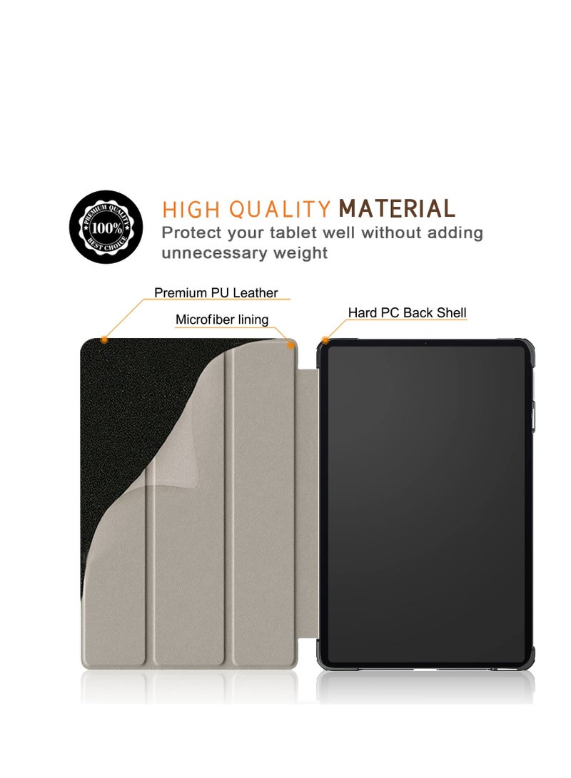 Excefore Case for Xiaomi Pad 6 / Pad 6 Pro, Slim Stand Hard Back Shell Cover with Auto Wake and Sleep, Tri fold Slim Lightweight Hard Shell Smart Protective Cover, Black, 11 inch - Image 5