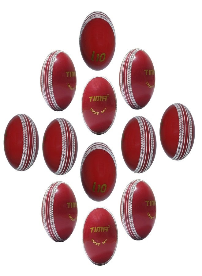TIMA i-10 CricketBall for Practice, Training, Matches for All Age Group (Hard ShotBall, i-10 Softball) (Pack of 12) - Image 3