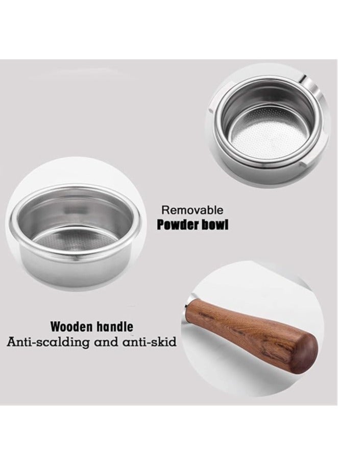 عام مطحنة قهوة يدوية محمولة، مقبض آلة قهوة، مقبض خشبي، أجزاء آلة إسبريسو من الفولاذ المقاوم للصدأ - Image 2