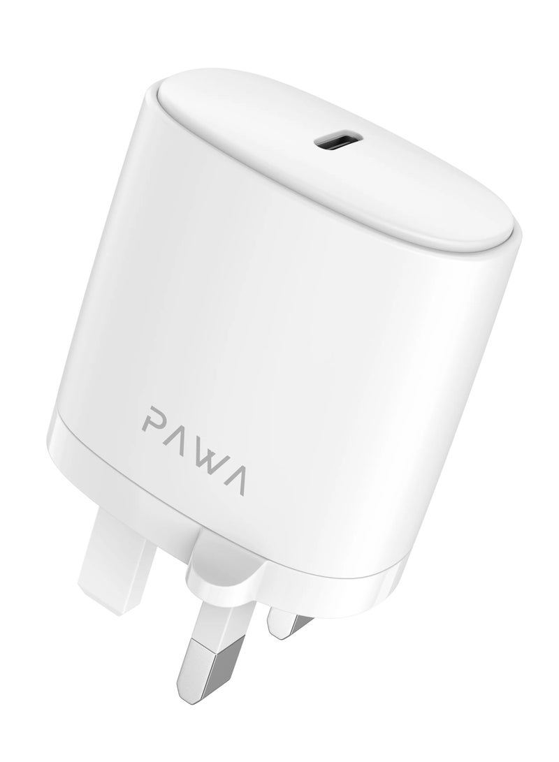 باوا شاحن حائط، 20 وات PD، منفذ واحد، شاحن سفر شحن سريع مع كابل USB-C إلى لايتنينغ مرفق، متوافق مع iPhone 17/16/15، Samsung 25/24/23 - Image 1